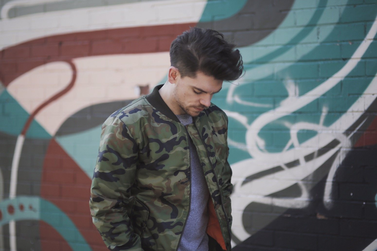 Robin-James-Man-For-Himself-Camouflage-Bomber-OOTD-quiff